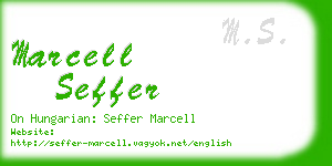 marcell seffer business card
